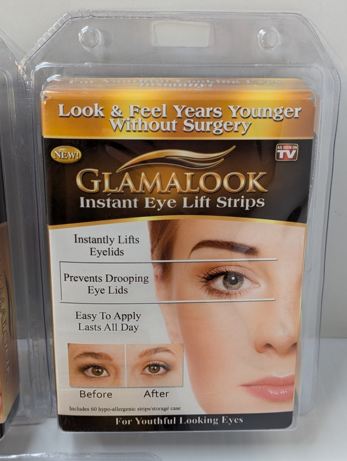 Glamalook Instant Eye Lift Strips - 300 Pack for Tighter, Youthful Eyes