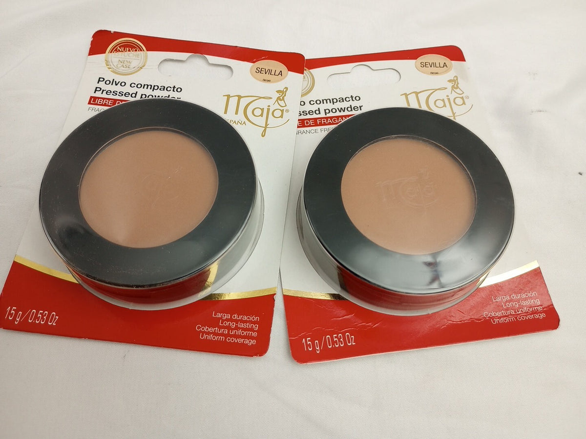 Pressed Powder Set with Mirror & Tassel Compartments - 0.53 OZ, Pack of 2