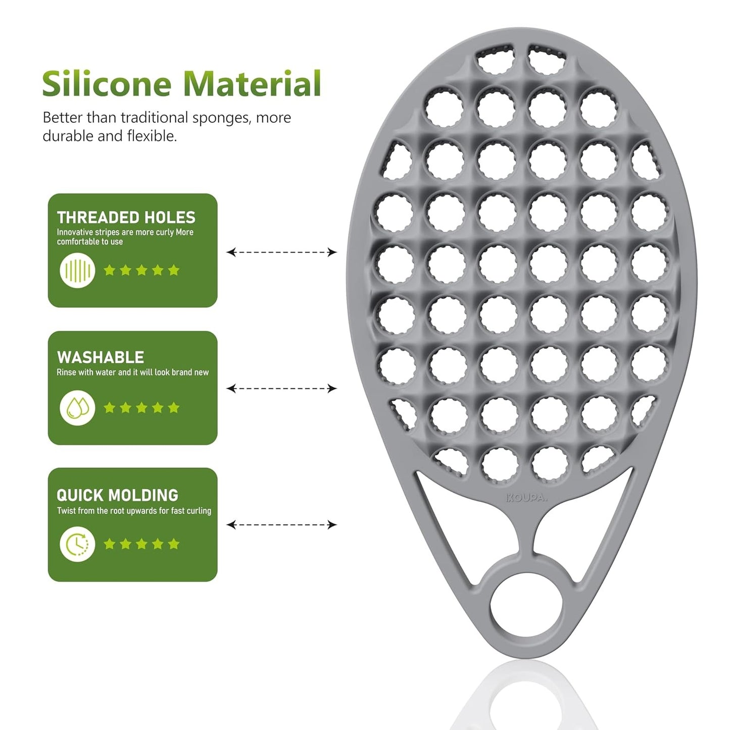 Silicone Curly Hair Brush - Twist Curl Styling Comb for Fast, Easy Hair Styling