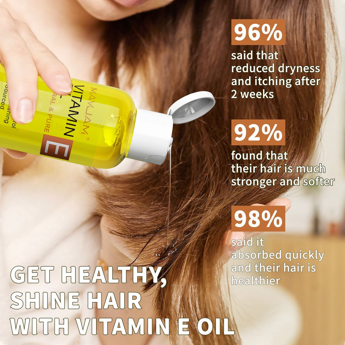 Organic Vitamin E Oil 4 oz for Skin Hair & Nails