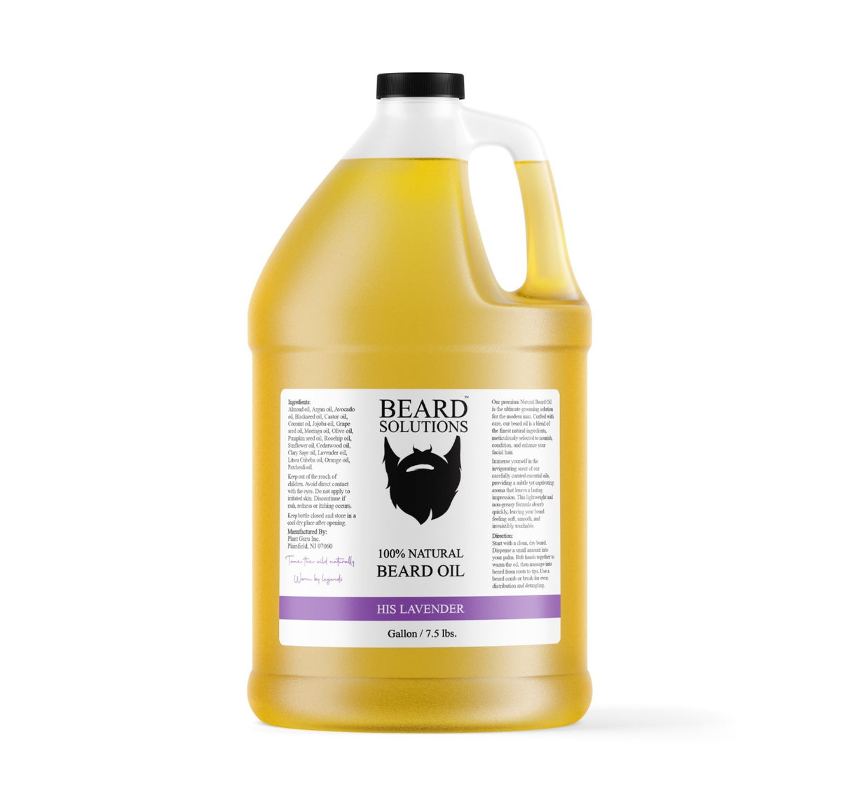 Natural Beard Oil Gallon - Bulk 7.5 lbs Men’s Hair Growth & Nourishing Serum