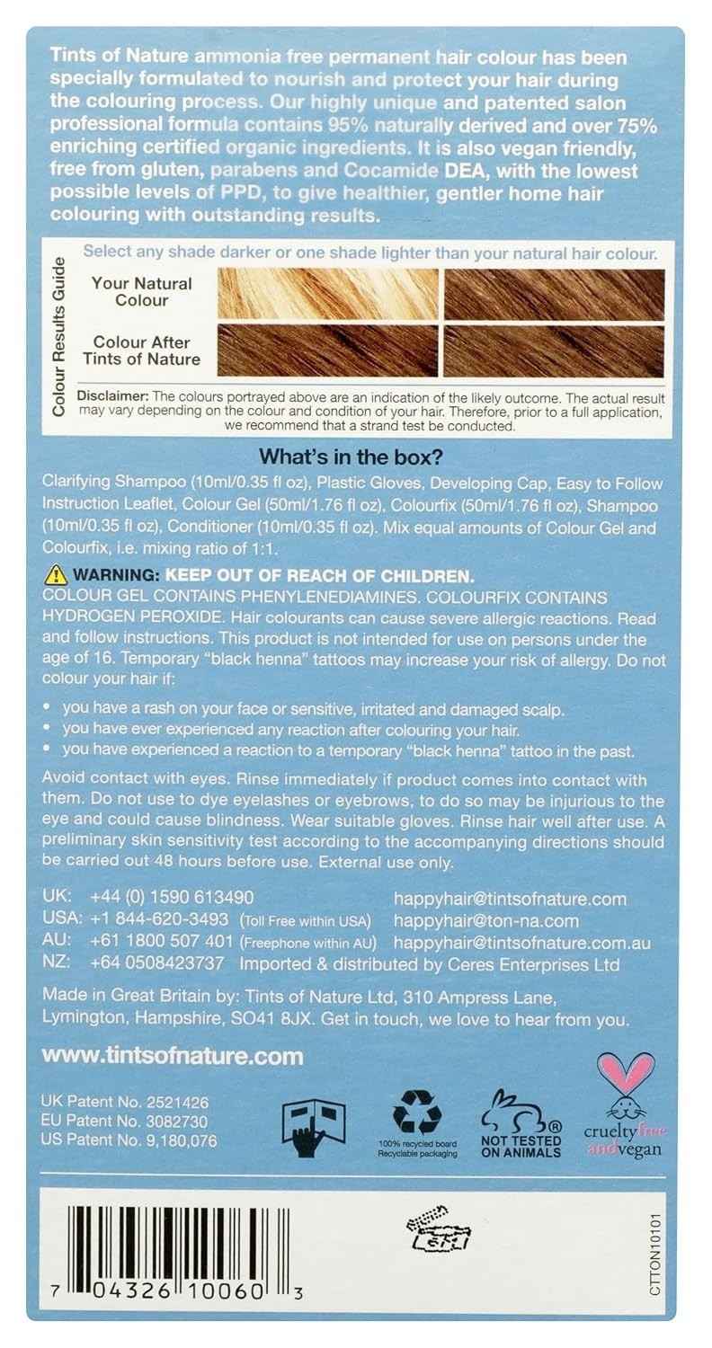Tints of Nature 6N Natural Dark Blonde Permanent Hair Colour - 4 Pack
