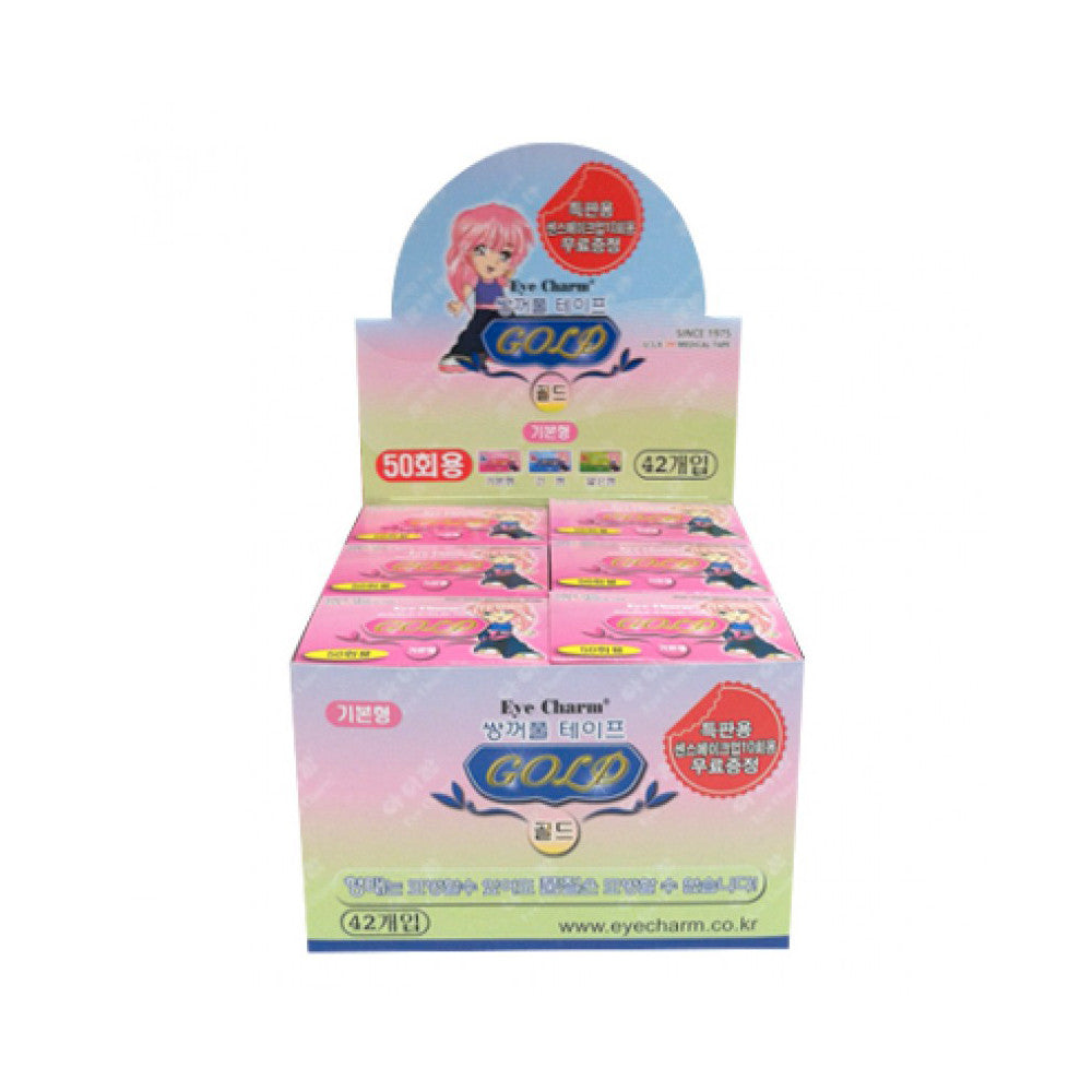 Double Eyelid Tape 50 Pairs Gold Basic Style - Eyelid Lift & Makeup Tool