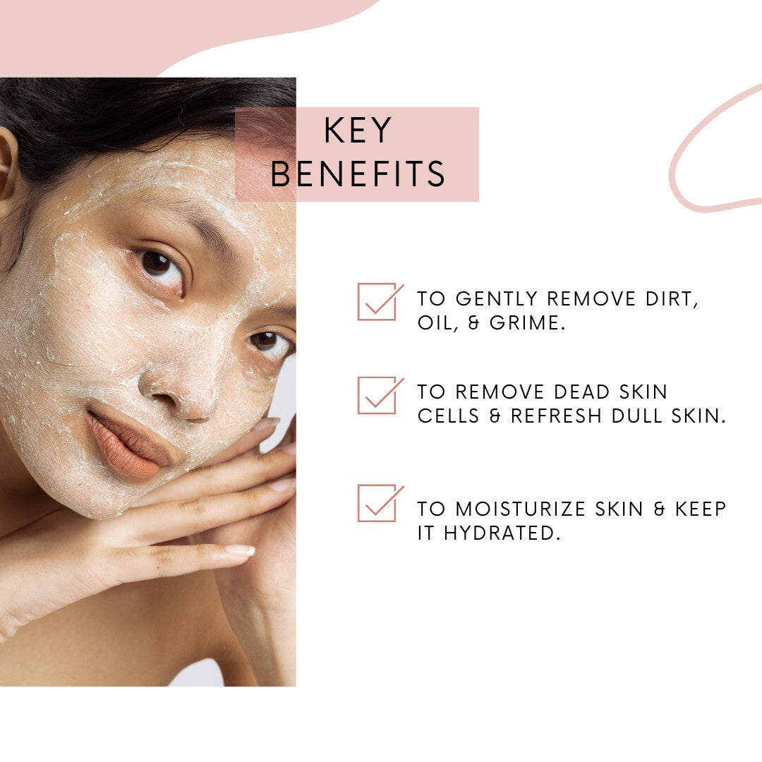 Amira Beauty Pomegranate Facial Scrub Clarifying Exfoliator Deep