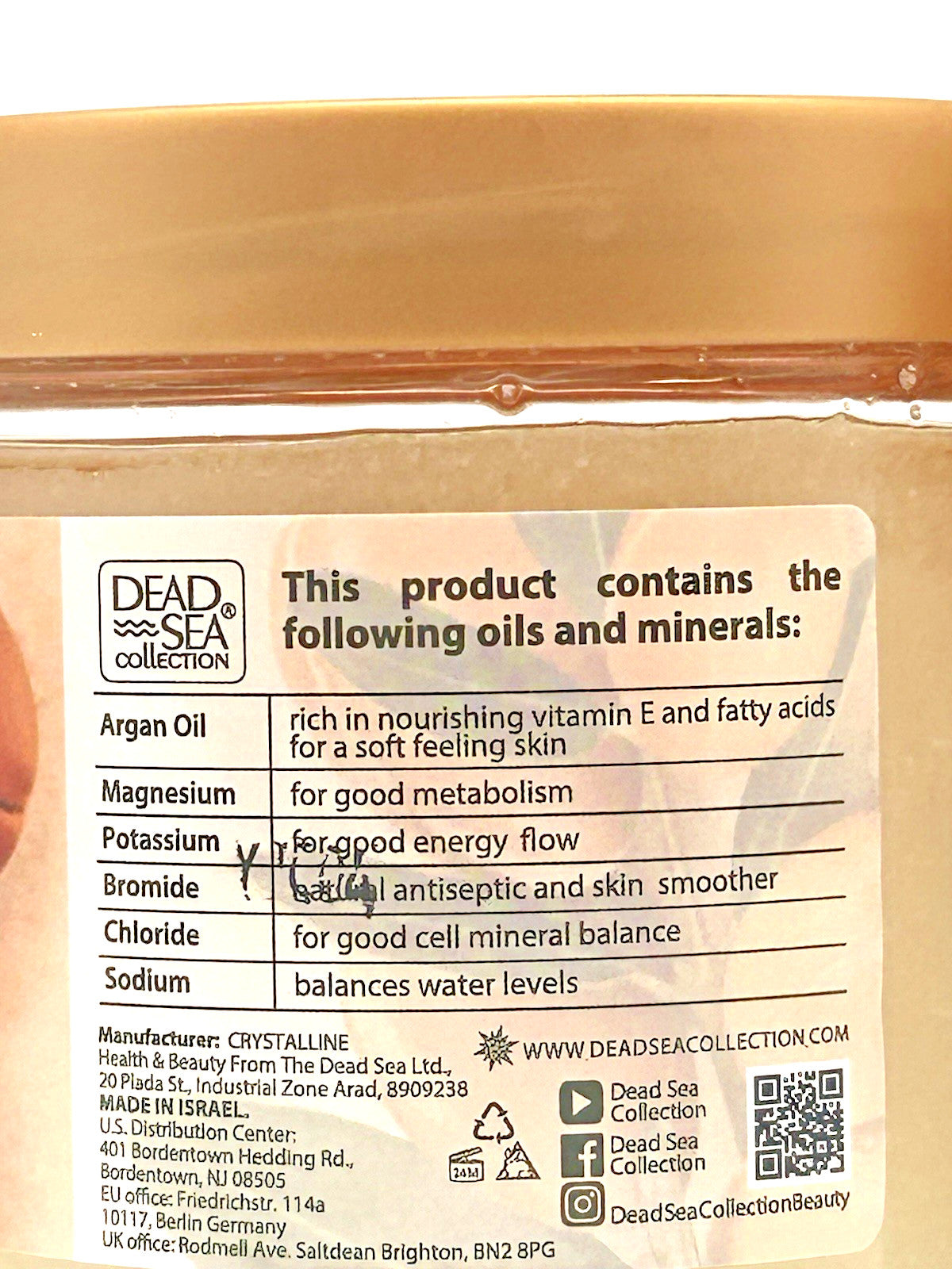 Dead Sea Collection Argan Exfoliating Mineral Salt Scrub, 2-Pack