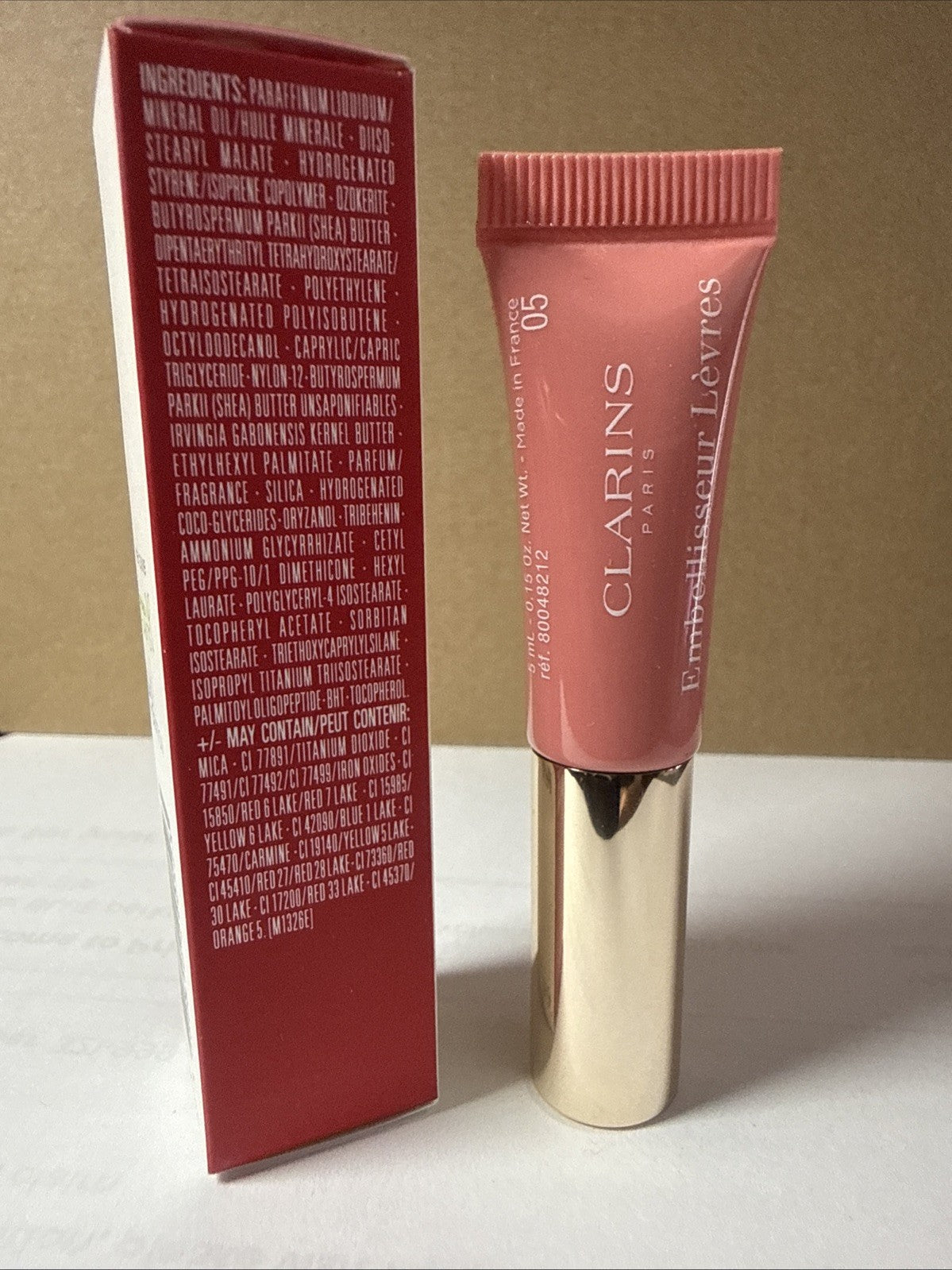Clarins Lip Perfector Candy Shimmer Travel Size 0.15 oz Lip Gloss
