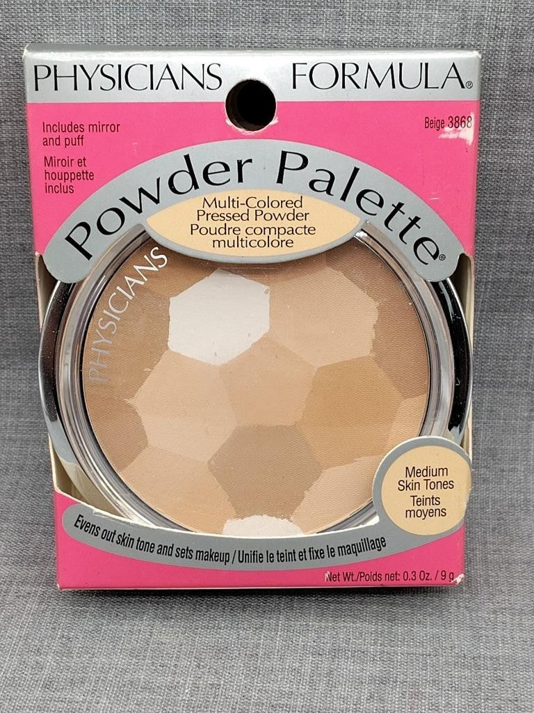 Multi-Colored Pressed Face Powder Palette for Complexion Perfecting