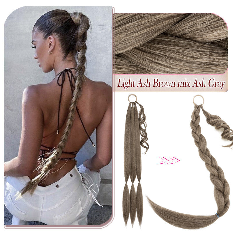 34-Inch Thick Braiding Hair Extensions for Ponytail Wraps - Multiple Colors