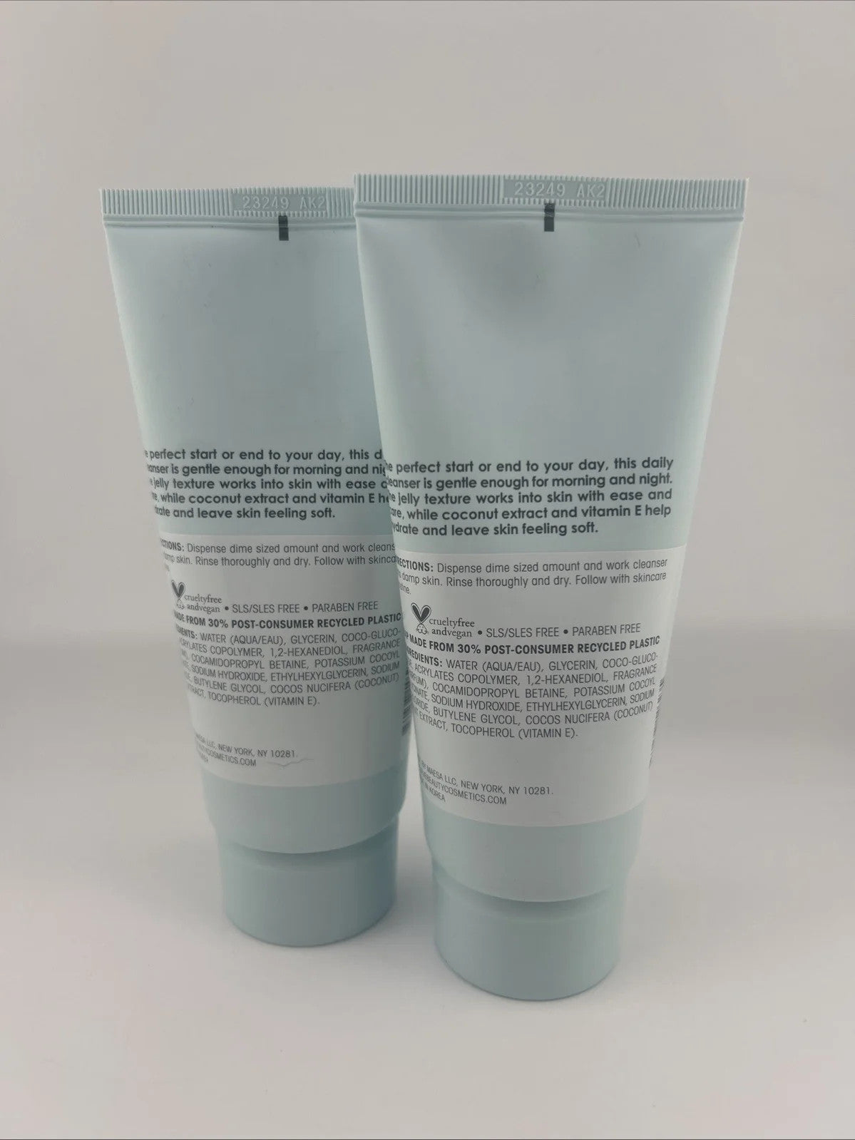 Daily Gel Facial Cleanser with Coconut Extract and Vitamin E - 6 fl oz, 2 Pack