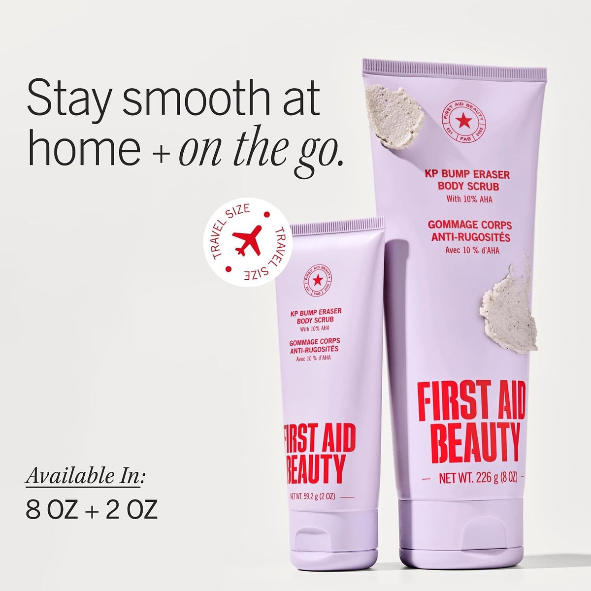 First Aid Beauty KP Bump Eraser Body Scrub with 10% AHA 2oz -3 Pack