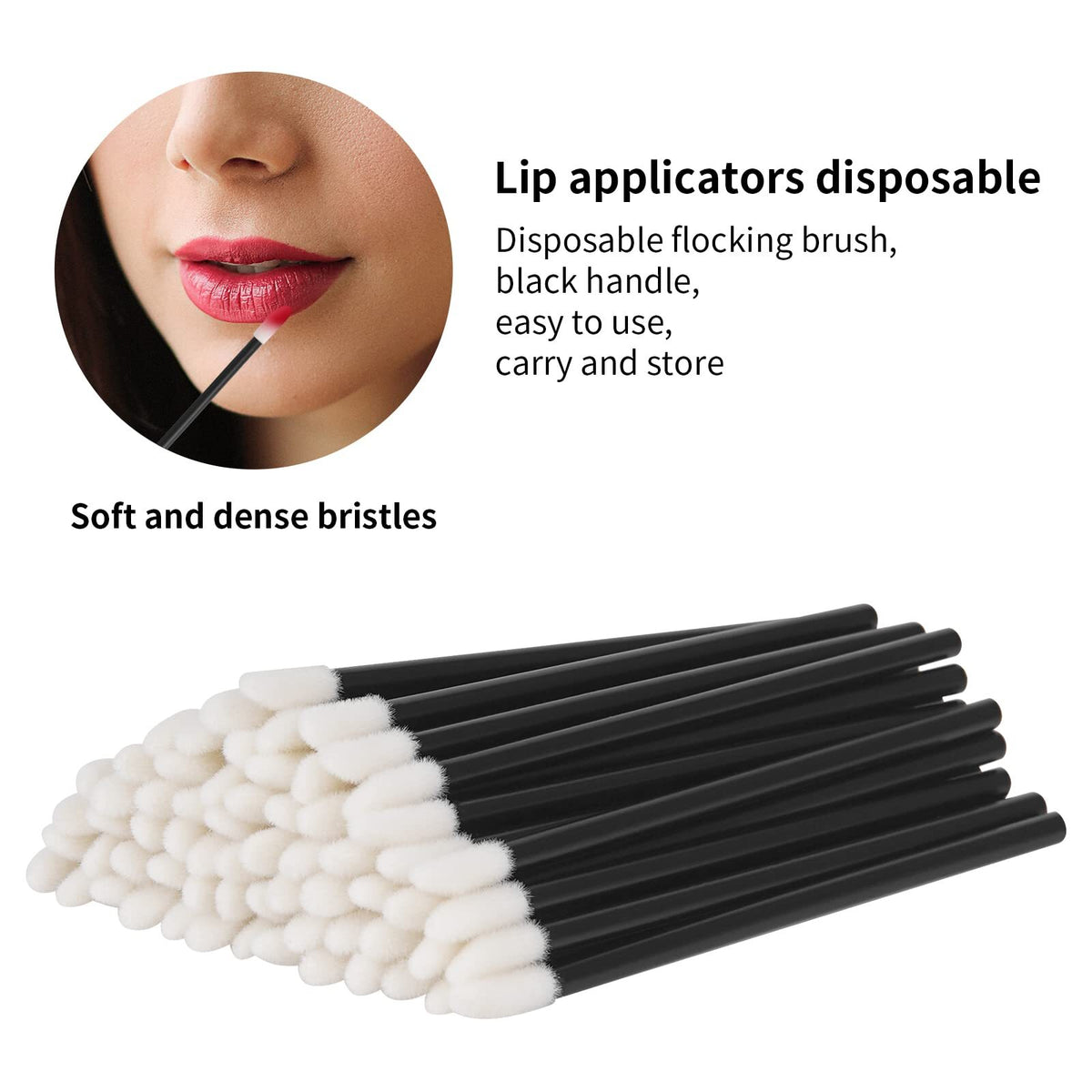 Disposable Lip Wands Applicators for Lipstick & Lip Gloss - 500 Pack
