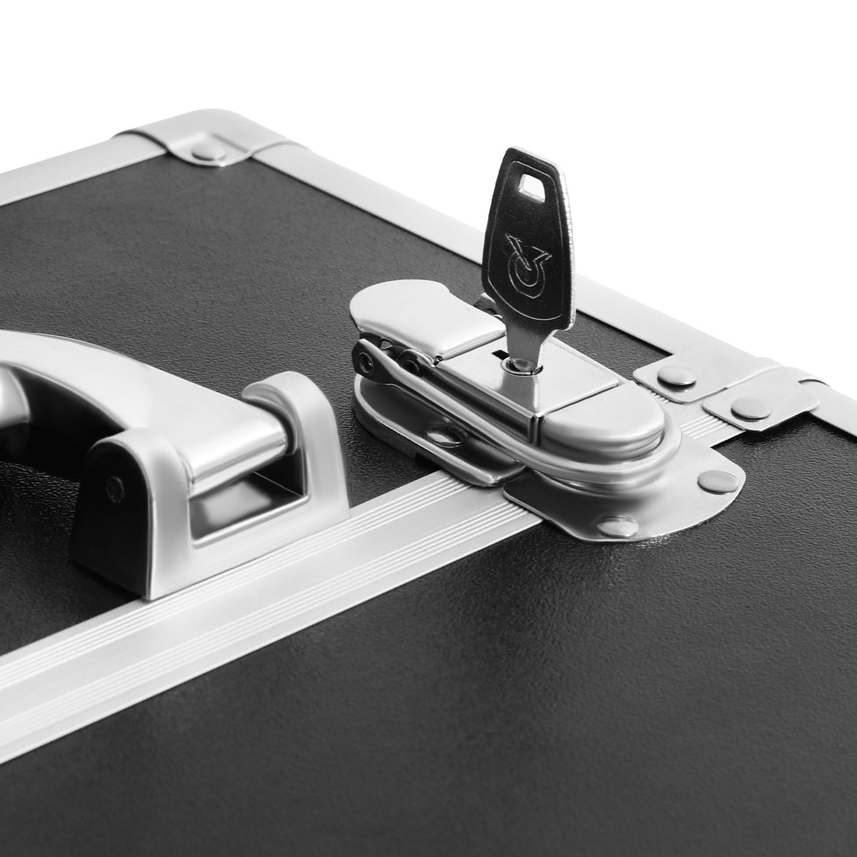 Travel Makeup Train Case with Multi-Layer Storage and Lock - Rolling Cosmetic Organizer