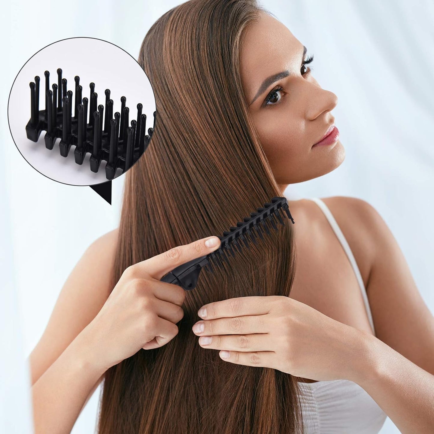 10 Pcs Portable Foldable Hair Comb Set - Travel Detangling & Scalp Massage