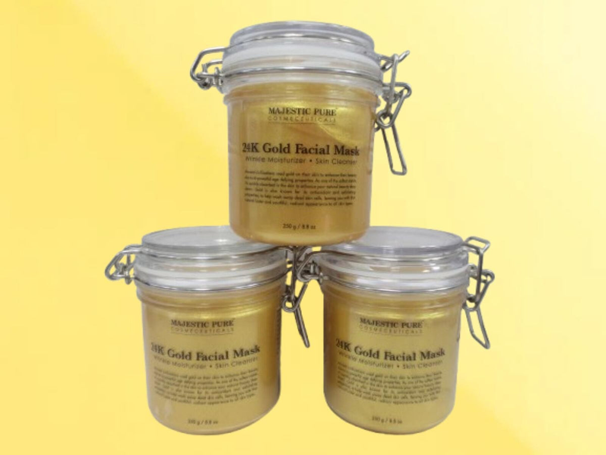24K Gold Facial Mask Moisturizer, 8.8 oz, 3-Pack