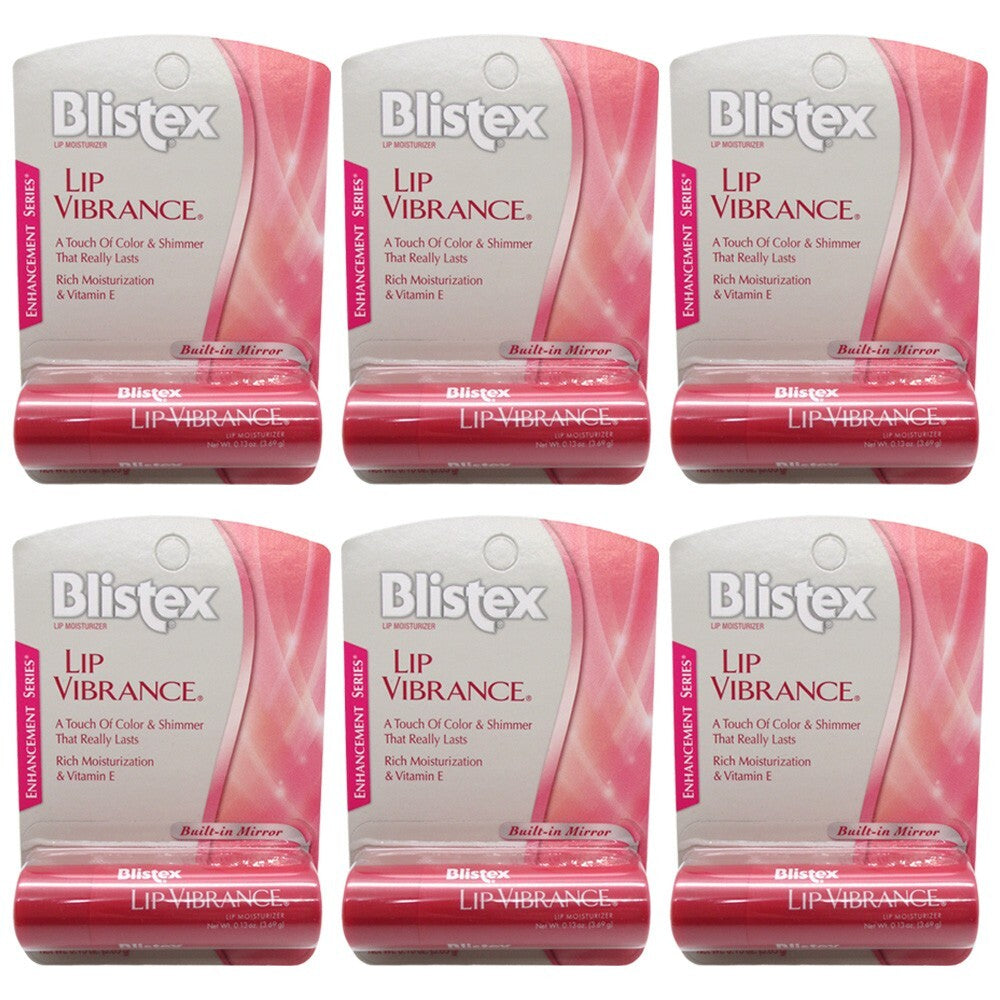 Tinted Lip Balm Set with SPF 15 - Moisturizing & Shimmering Lip Protectant, 6 Pieces
