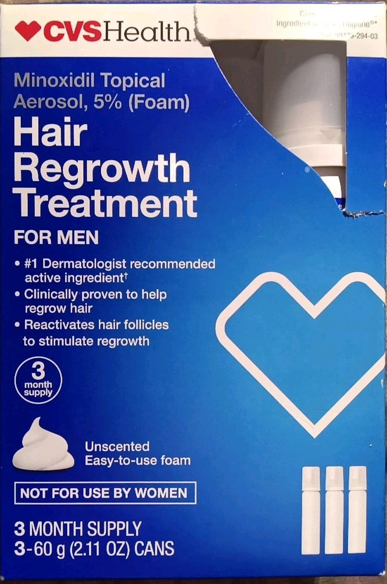 Men's 5% Minoxidil Hair Regrowth Treatment - 3 Month Supply