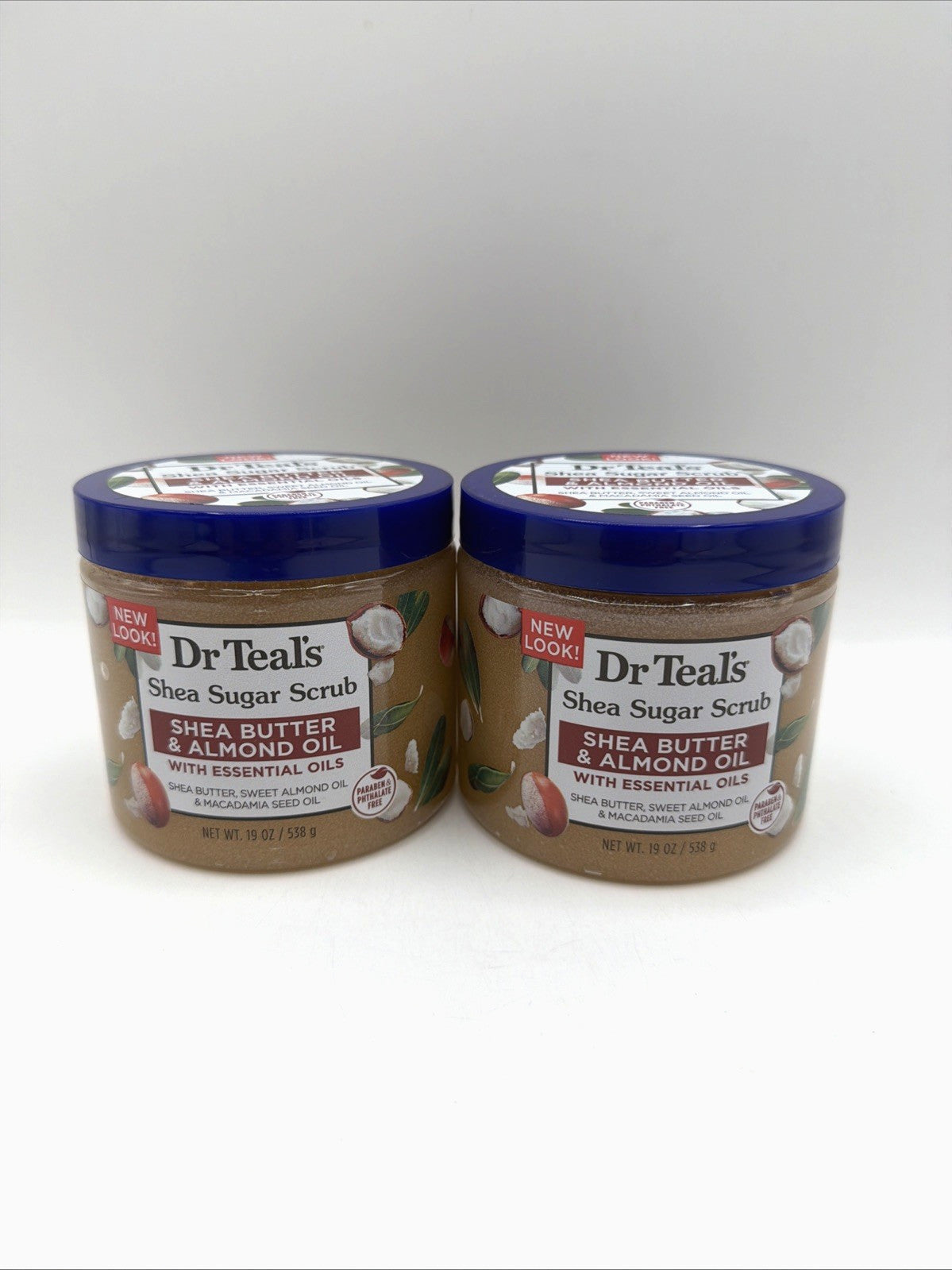 Dr Teal's Shea Sugar Body Scrub, Almond, 19 oz 2 Pack