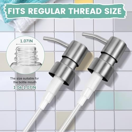 304 Stainless Steel Soap Dispenser Pump 28/400 Thread Replacement - No Leak