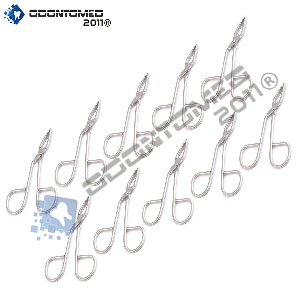 10 Pack Eyebrow and Eyelash Tweezers & Scissors - 3.4 Inch Hair Removal Tools