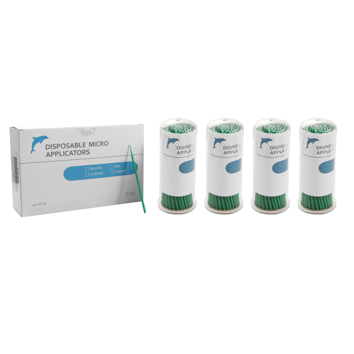 Disposable Micro Applicator Brush Set for Dental & Beauty - 400 Tips