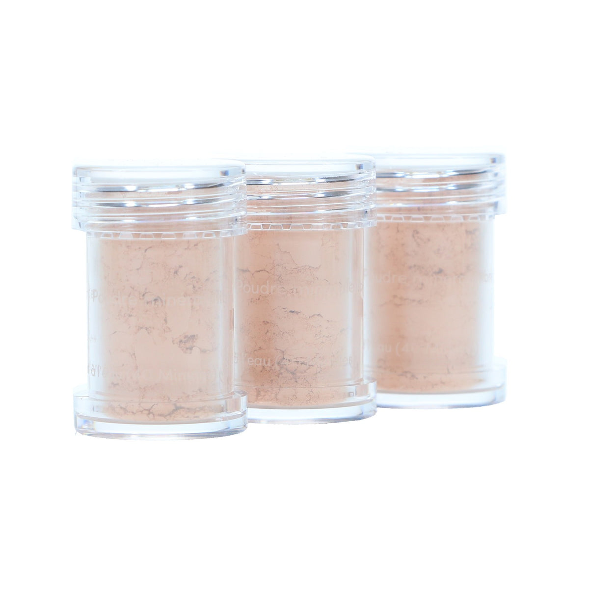 Mineral Foundation Refill Pack for Loose Powder Makeup - Light Beige, 3 Pack