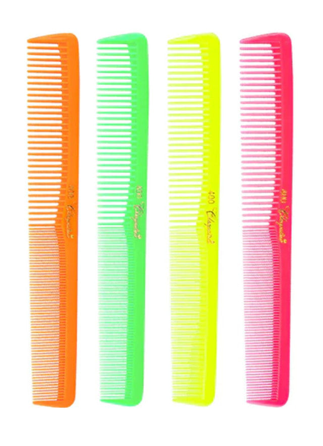 All Purpose Hair Combs - 12 Pack 7-Inch Neon Mix for Professional & Home Use