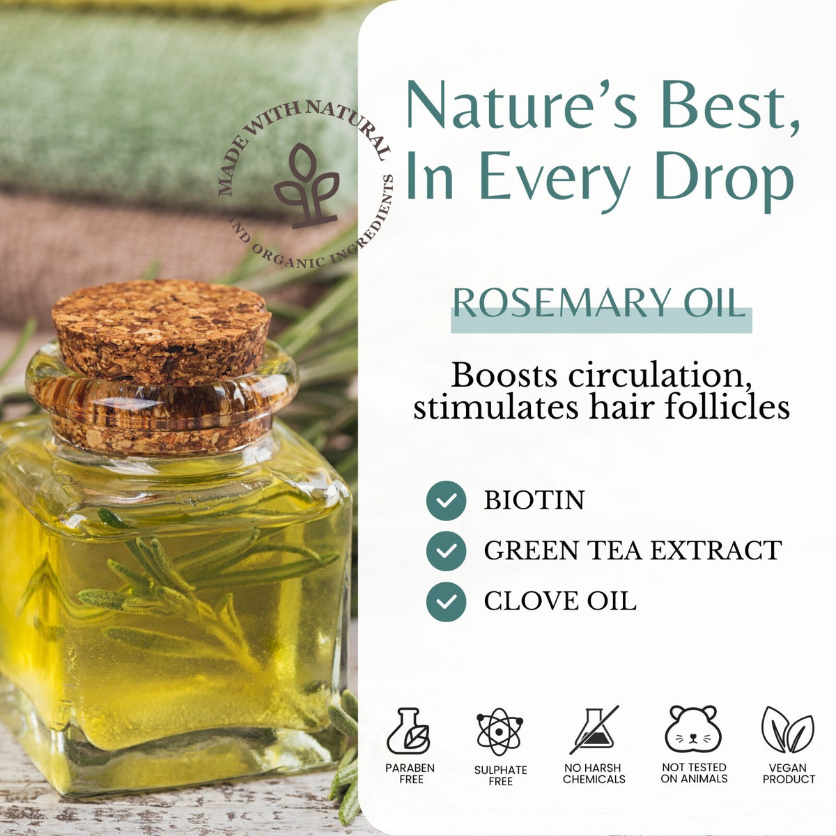 Detoxifying Rosemary Shampoo & Nourishing Conditioner Set - Organic Hair Care