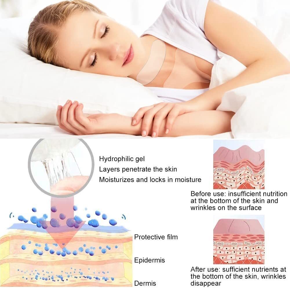 Reusable Silicone Anti-Wrinkle Chest & Neck Pads Set - Skin Care
