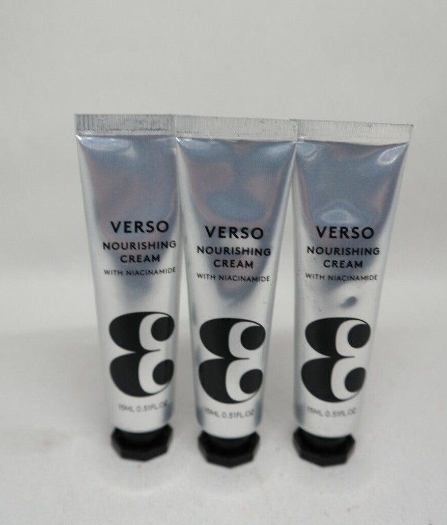 VERSO Skincare Lot of 3 Nourishing Cream .5 fl oz Each