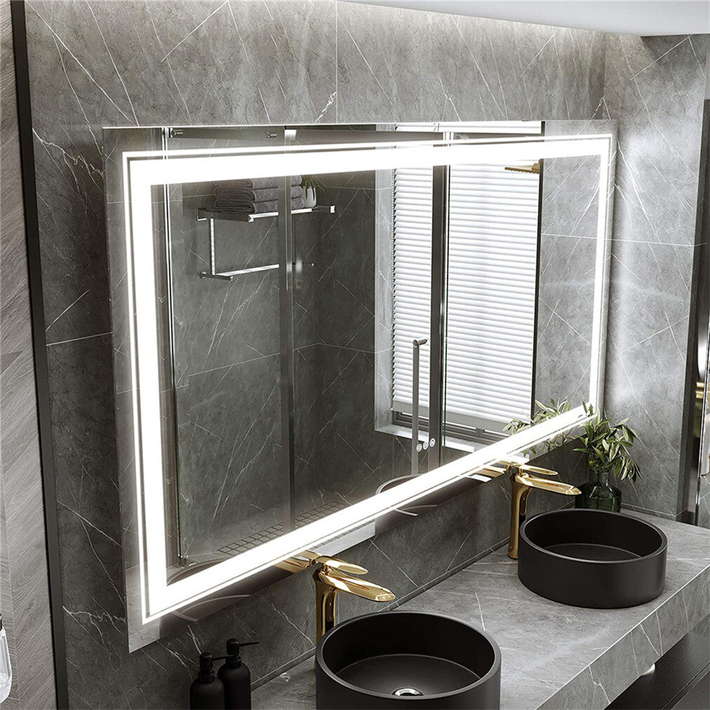 Power-Efficient LED Bathroom Mirror with Anti-Fog & Touch Control