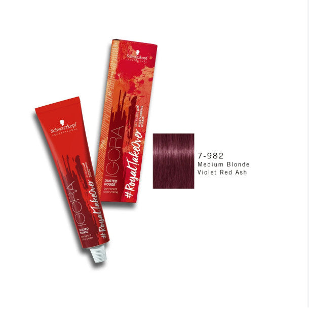 Igora Dusted Rouge Permanent Hair Color Creme - Medium Blonde