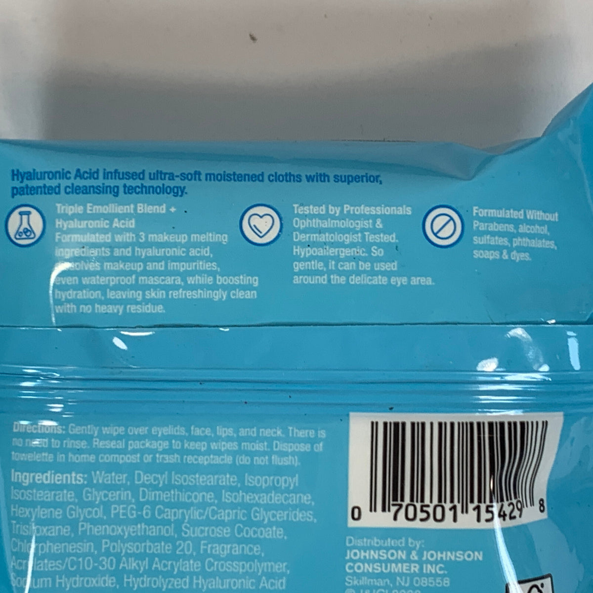 Makeup Remover & Hydro Boost Face Wipes - Total 114 Cleansing Towelettes