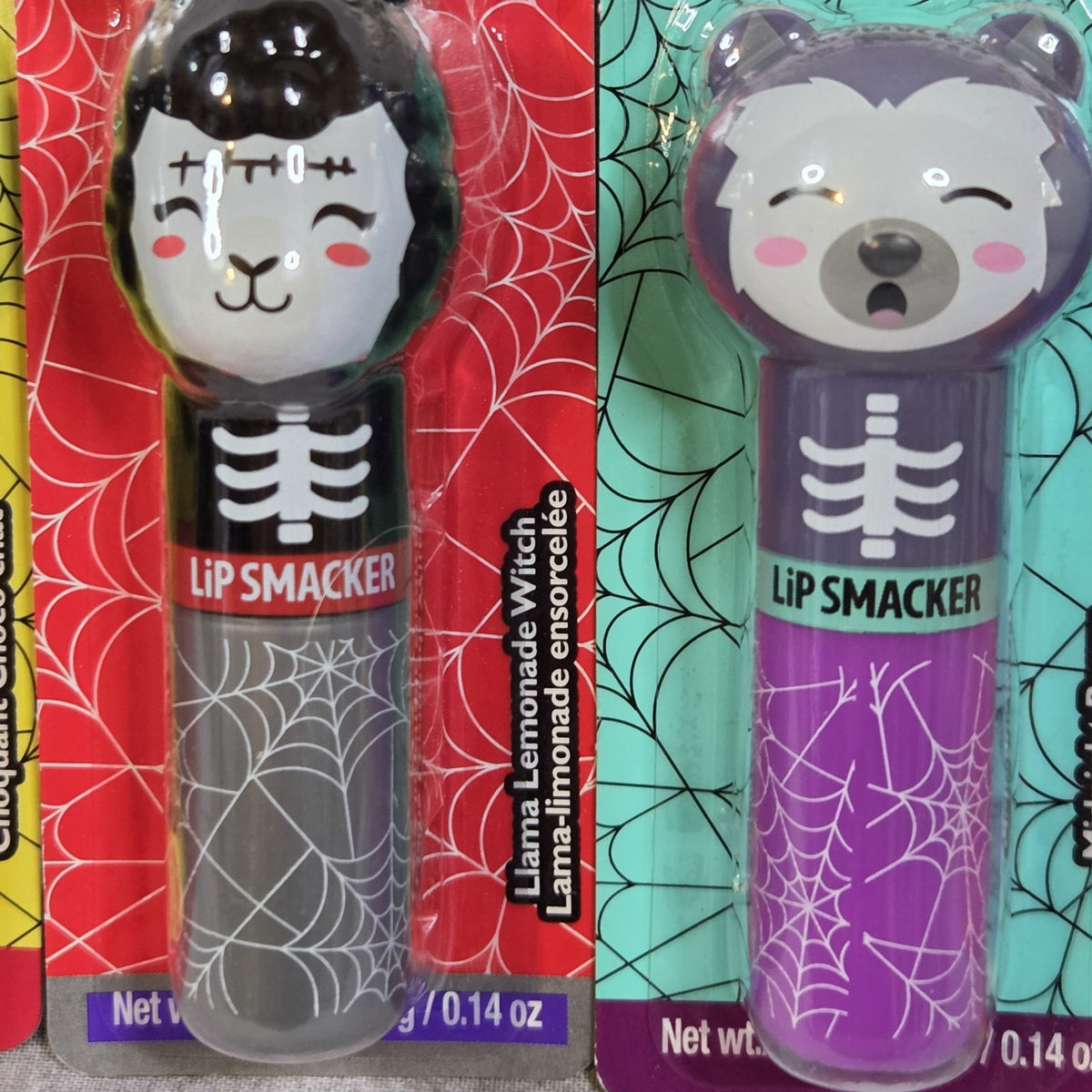 Halloween Lip Balm Set - Unicorn, Cat, Llama, Bear, Chocolate & Lemonade Flavors