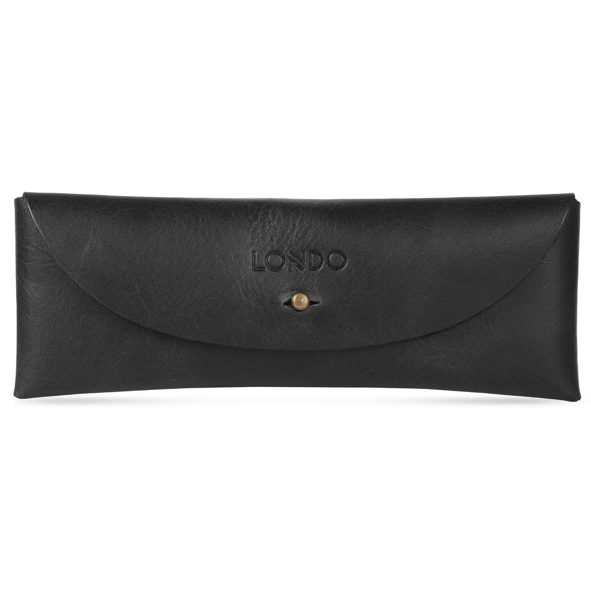 Personalized Genuine Leather Pen & Pencil Case with Metal Snap Fastener