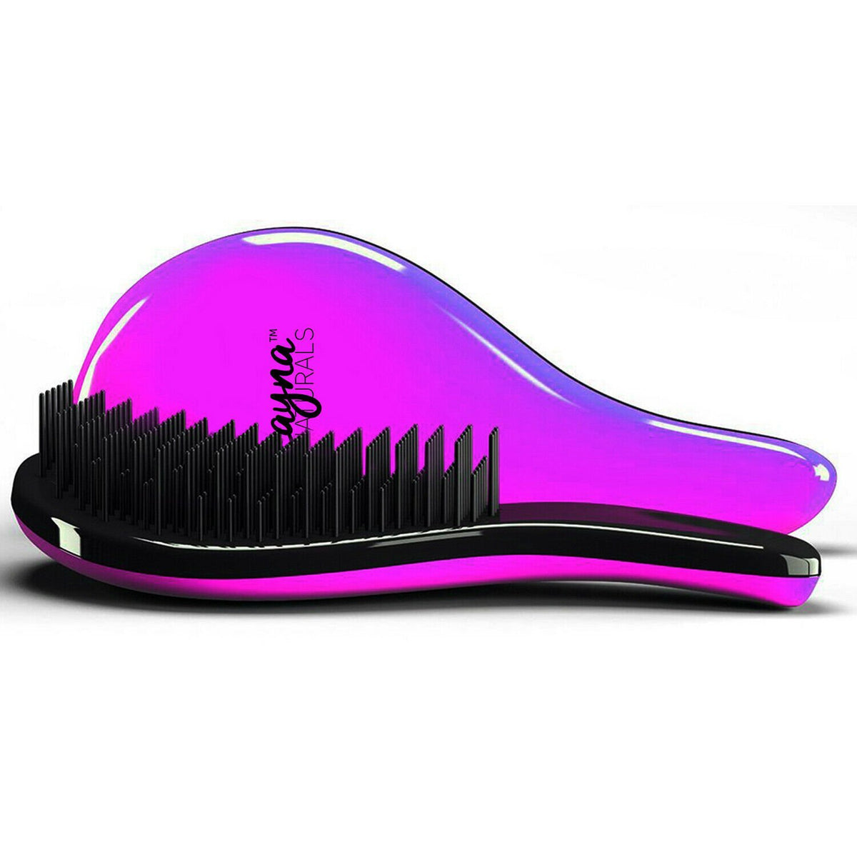 Detangling Hair Brush - Anti-Static, Flexible Bristles for All Hair Types - Purple