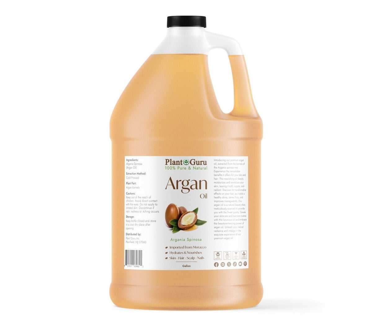 Pure Moroccan Argan Oil for Hair and Skin - Unrefined Cold Pressed Natural Oil