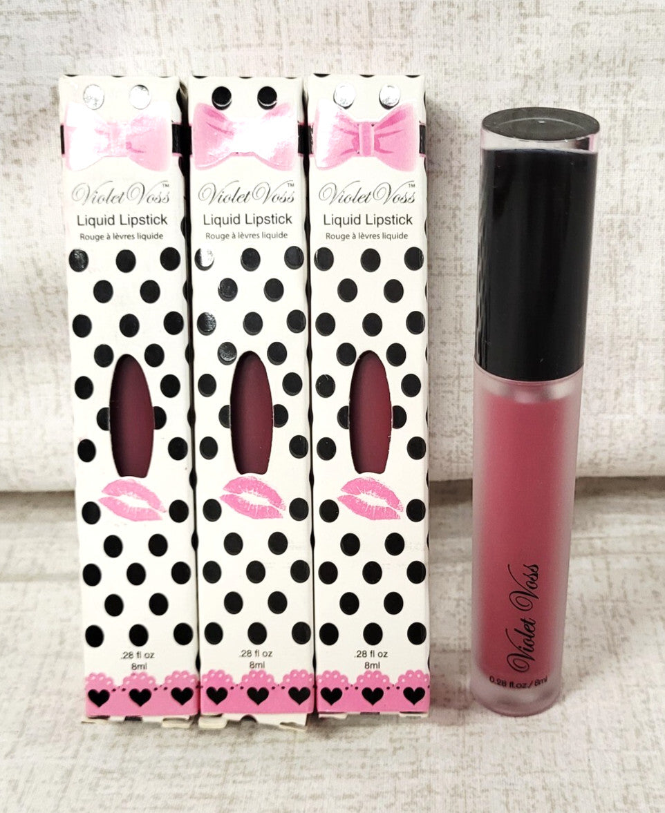Matte Liquid Lipstick Set - 3 Shades including Risque - Long Lasting Lip Color