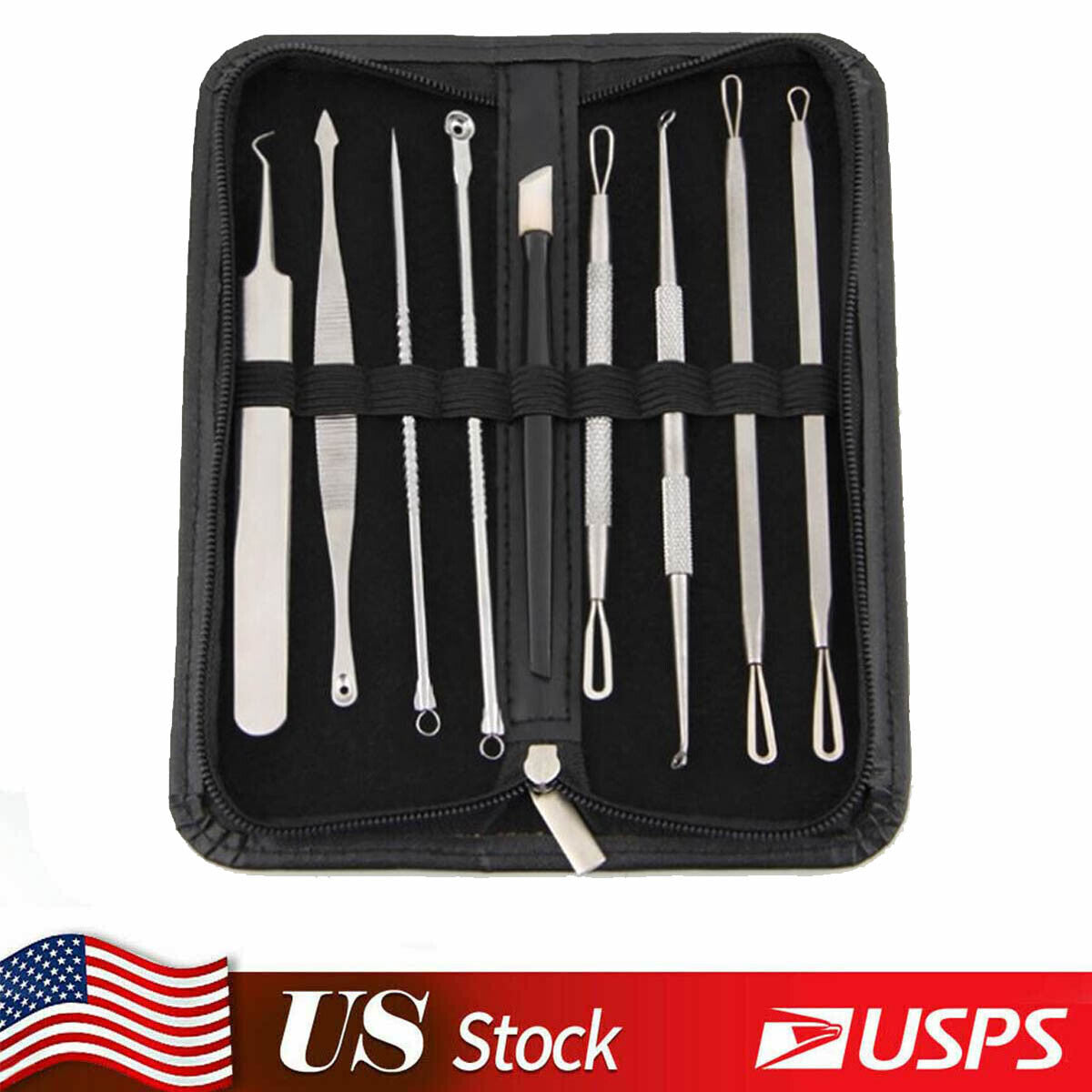 Pimple Popper Kit with Comedone Extractors - Blackhead & Acne Removal Tools