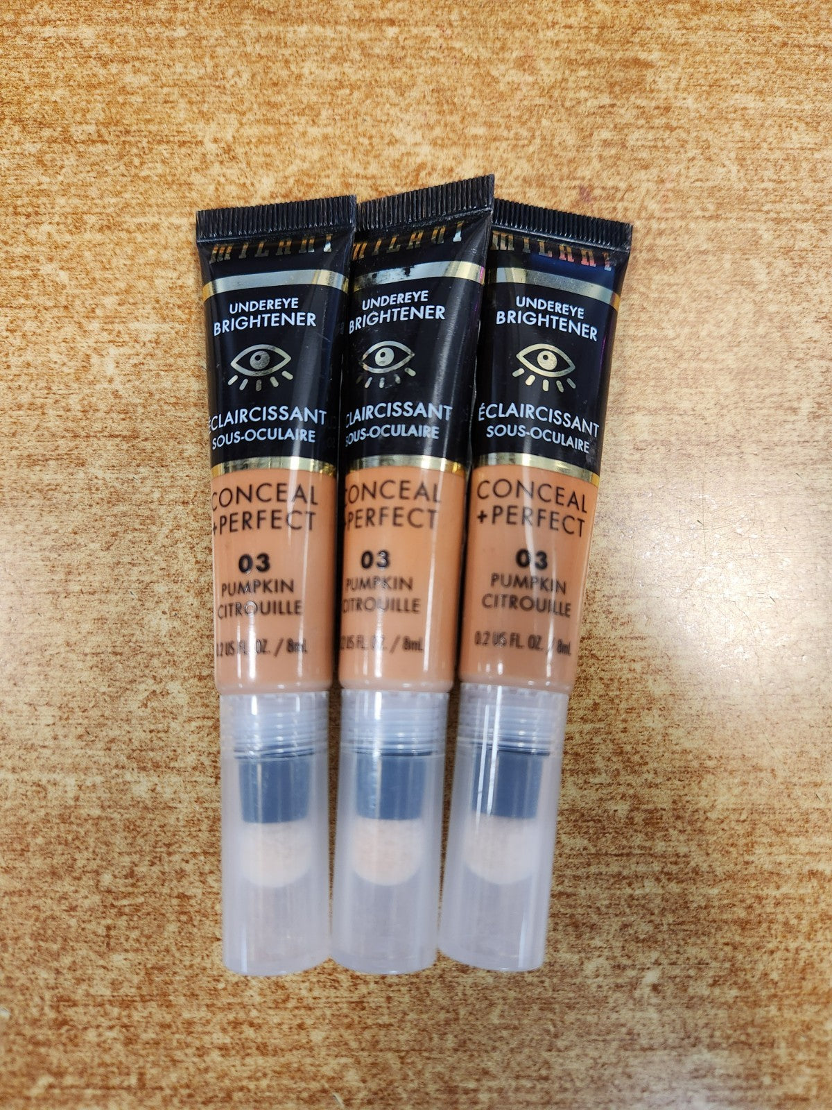 3-Pack Undereye Brightener Concealer #03 Pumpkin - Hydrating, Light-Tinted