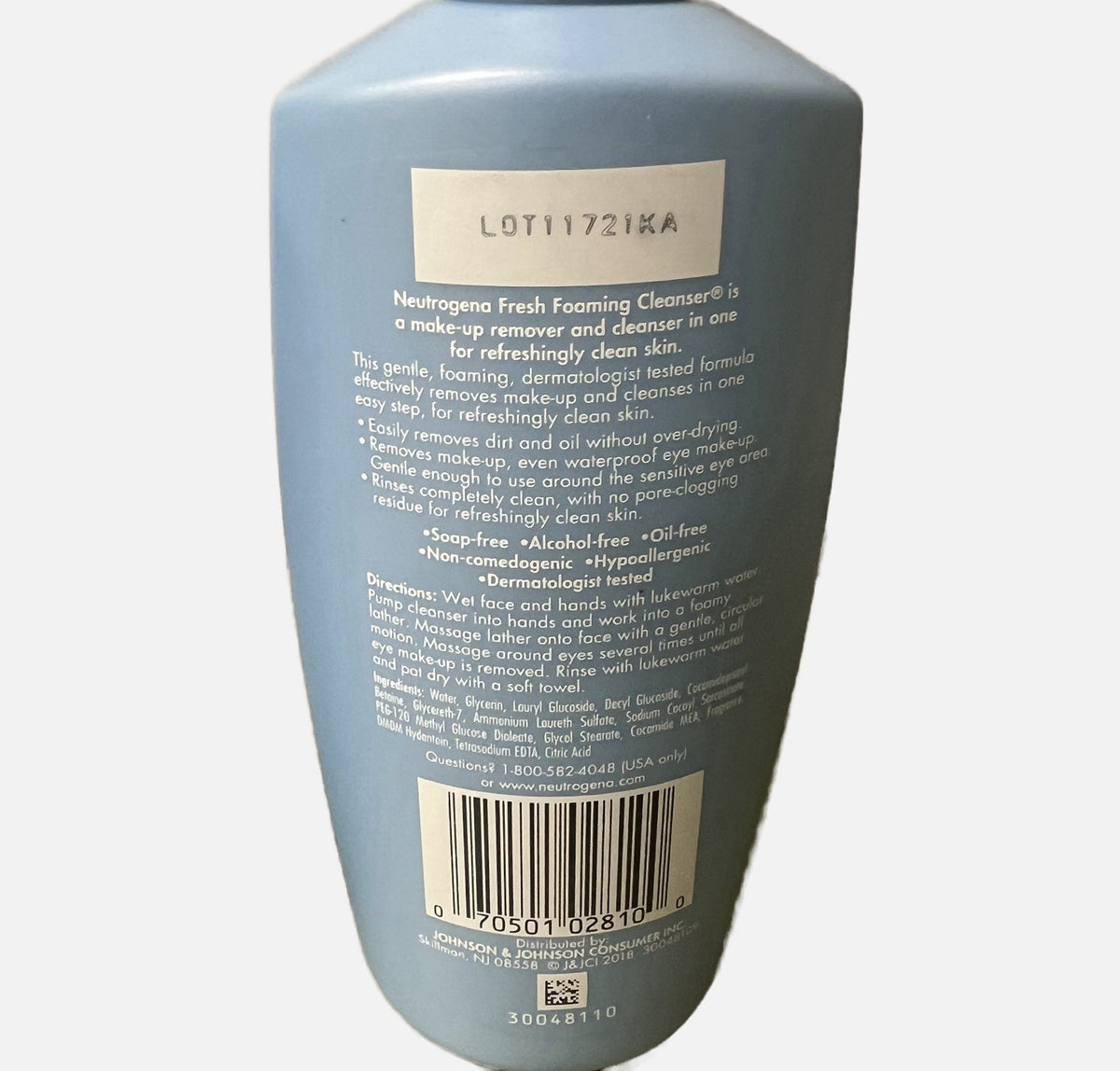 Neutrogena Fresh Foaming Makeup Remover Cleanser Pump 6.7 fl oz