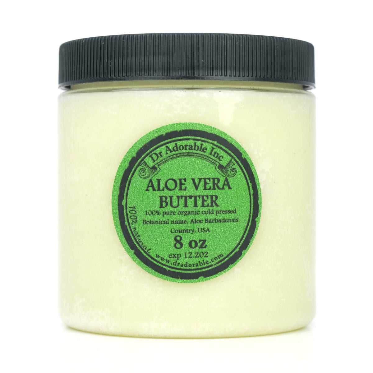 Organic Aloe Vera Butter - Cold Pressed, Multiple Sizes