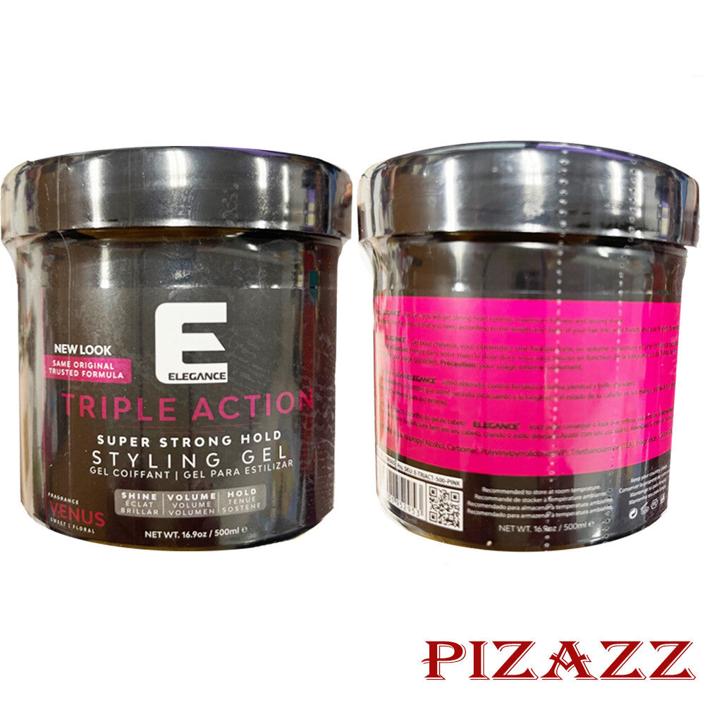 Triple Action Hair Gel - Strong Hold, Volume & Shine - 16.9 fl oz (Venus Fragrance)