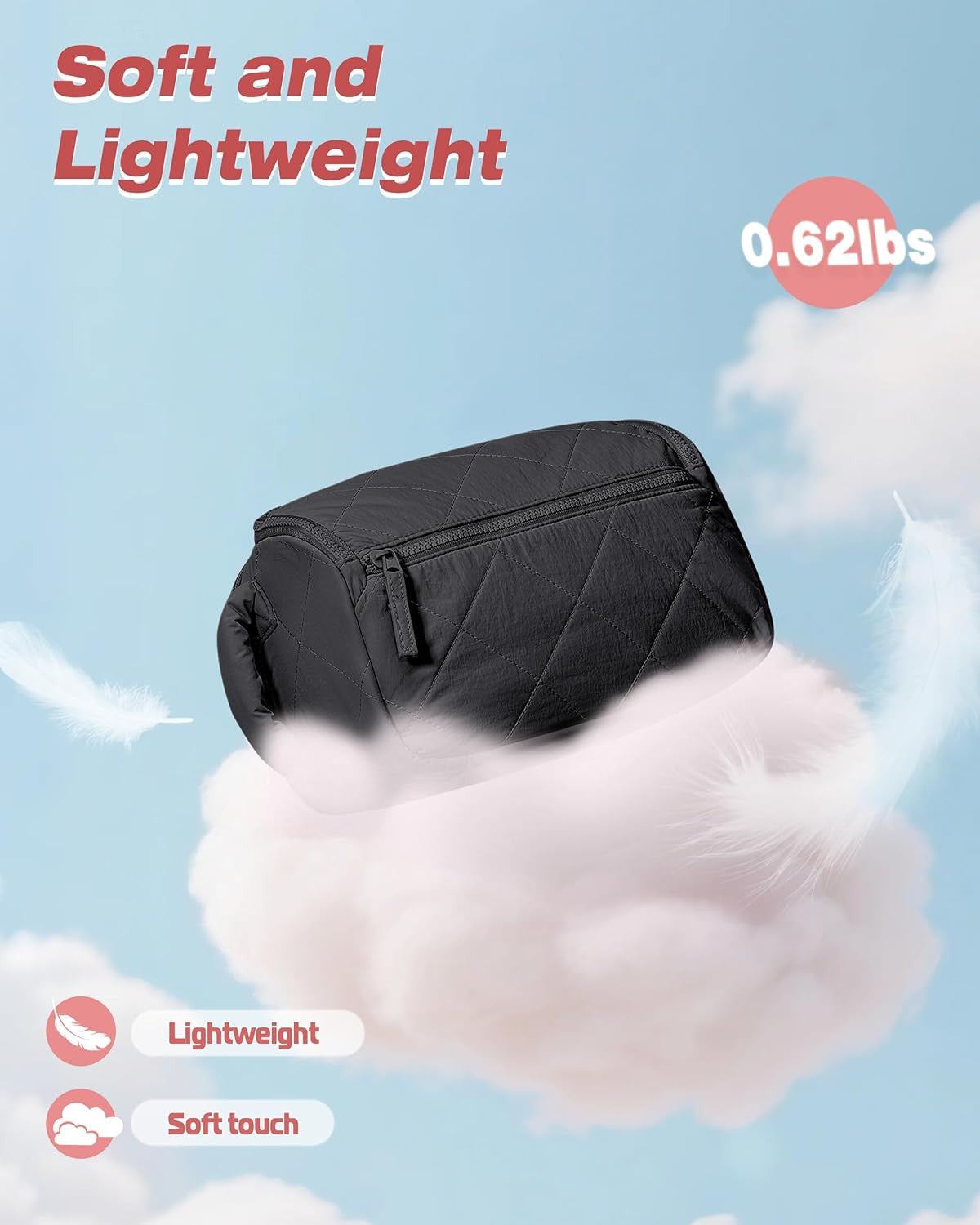 Water-Resistant Travel Toiletry Bag for Women with Wide-Open Design