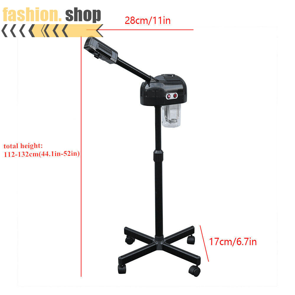 Black Professional Salon Spa Ozone Facial Steamer Beauty Equipment