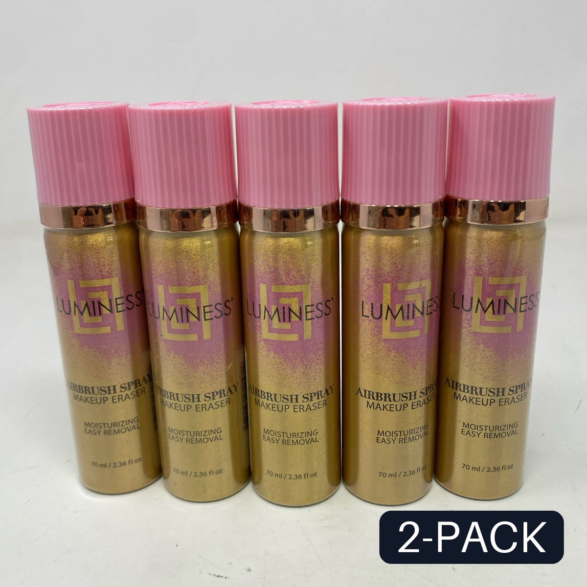 Airbrush Makeup Spray Eraser Set of 5 70mL - Gold and Pink