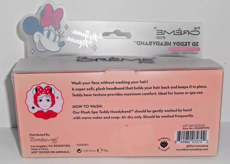 The Creme Shop Minnie Mouse Limited Edition 3D Teddy Headyband New