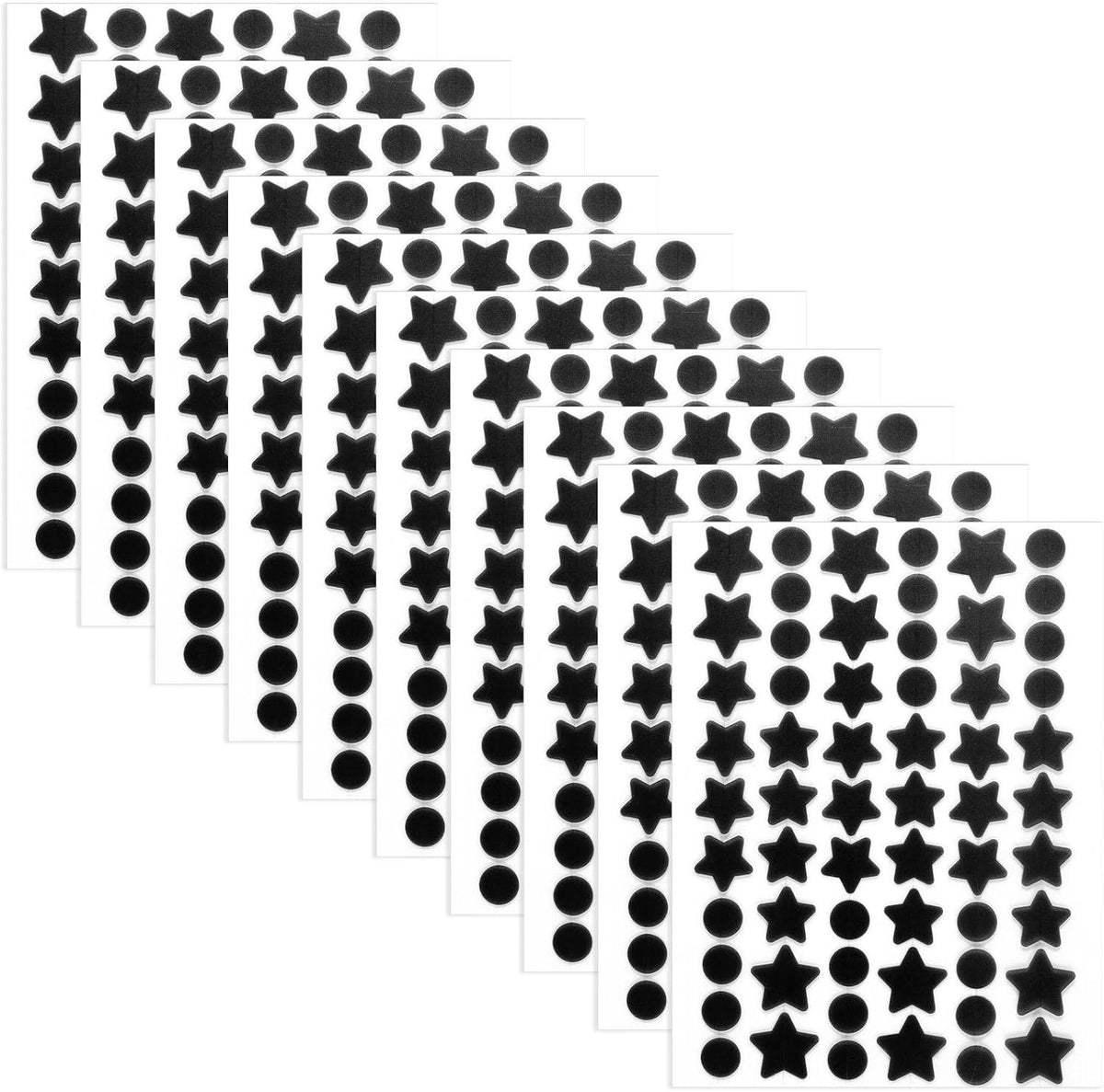 600 Pcs Black Acne Patches Set with Multiple Sizes & Star Shapes