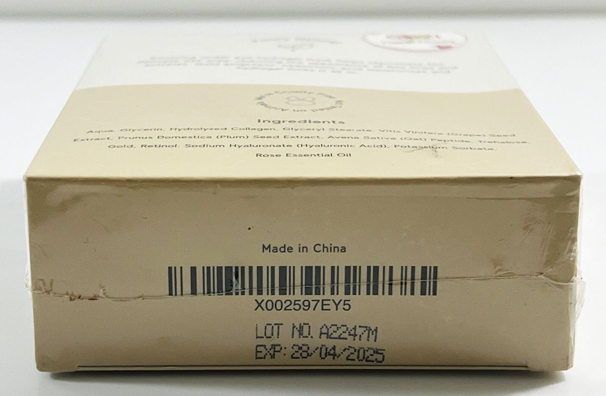 Hydrogel Eye Masks with Hyaluronic Acid - 12 Pairs, Gold Infused, Brightening