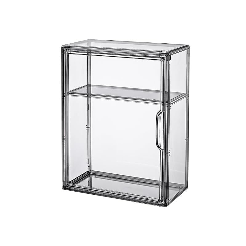 Acrylic Display Case 3 Tiers with Magnetic Door & Dividers for Collectibles
