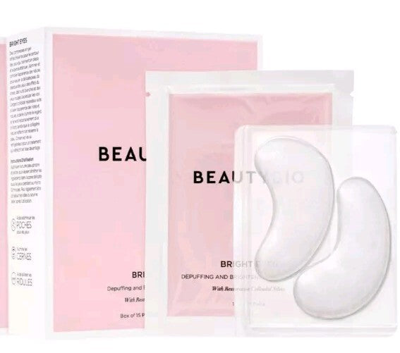 Bright Eyes Depuffing Brightening Eye Gels Mask - 15 Pairs, Hydrating and Anti-Aging